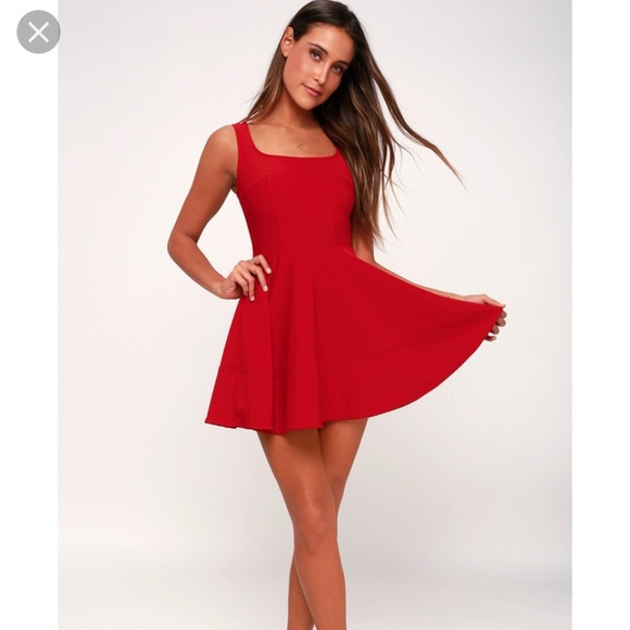 Lulus Dresses & Skirts - Red homecoming/casual dress